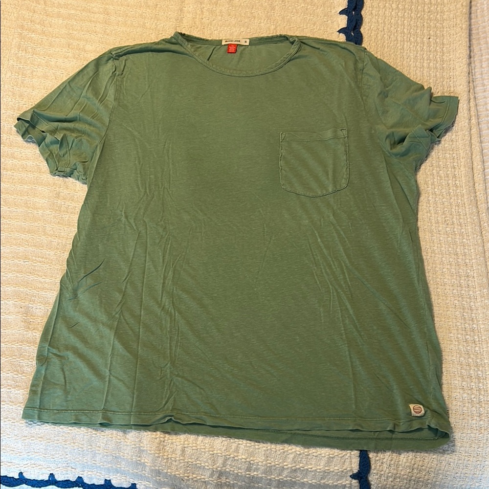 Marine Layer Green T-Shirt with Pocket